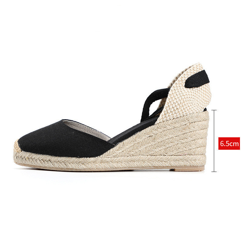 Damen Schnür-Keilabsatzsandalen