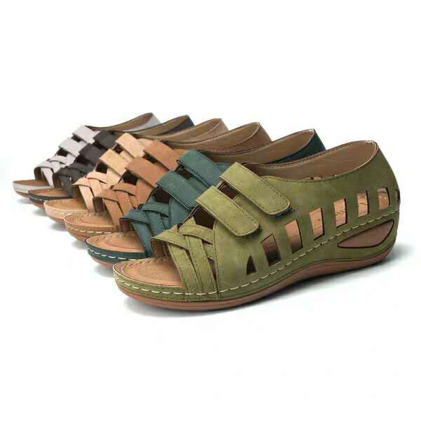 Retro Damen Sandalen Loch