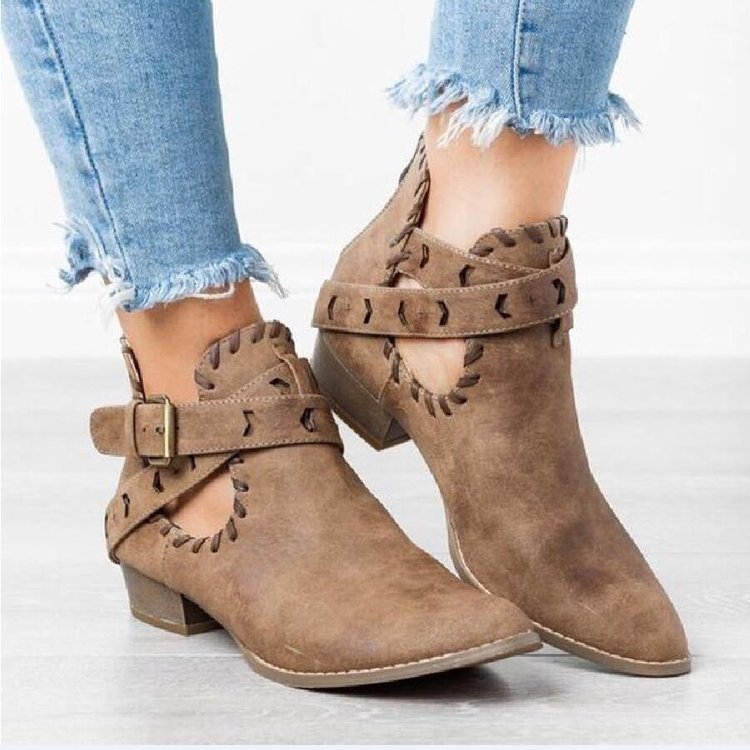 Dicke Absatz Einzelschuh Damen Mode Einzelschuh Damen