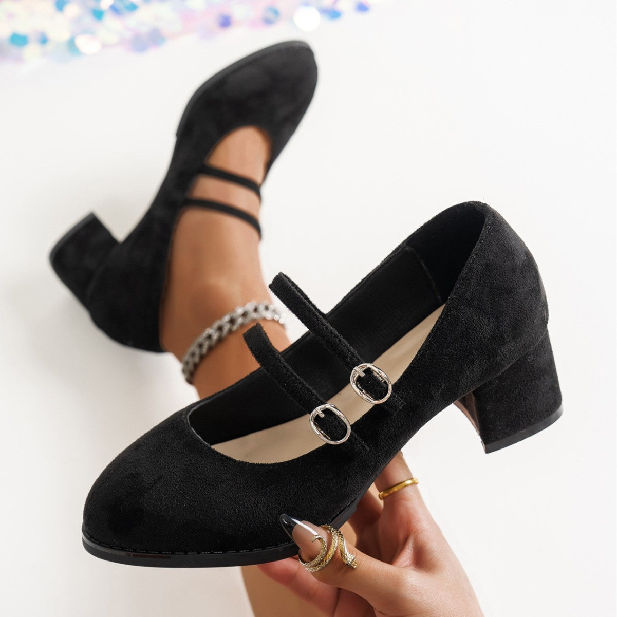 Übergröße Retro Spitz Niedrigschaft Schuhe