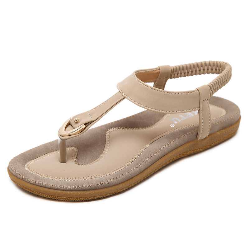 Damen Sandalen, flacher Absatz, sommerlich, weiche Sohle