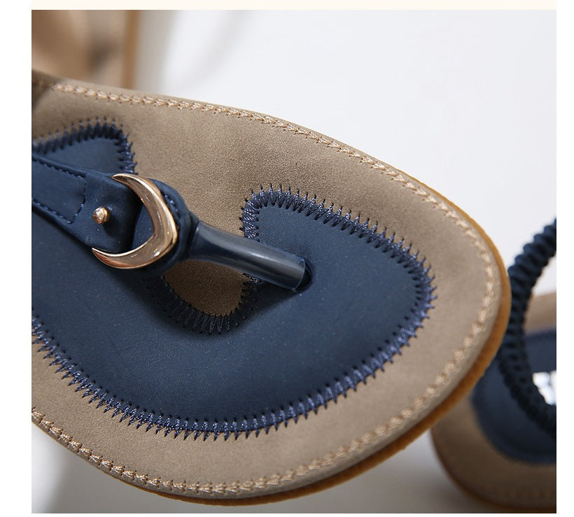 Damen Sandalen, flacher Absatz, sommerlich, weiche Sohle