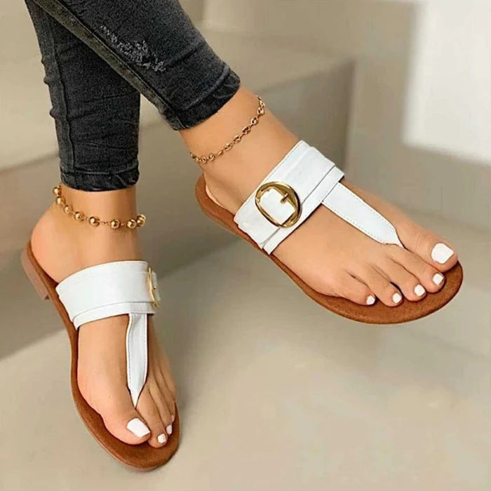 Flache Zehenfreizeitslipper