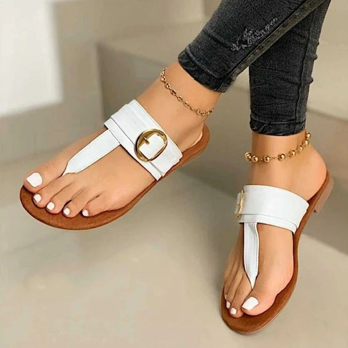 Flache Zehenfreizeitslipper
