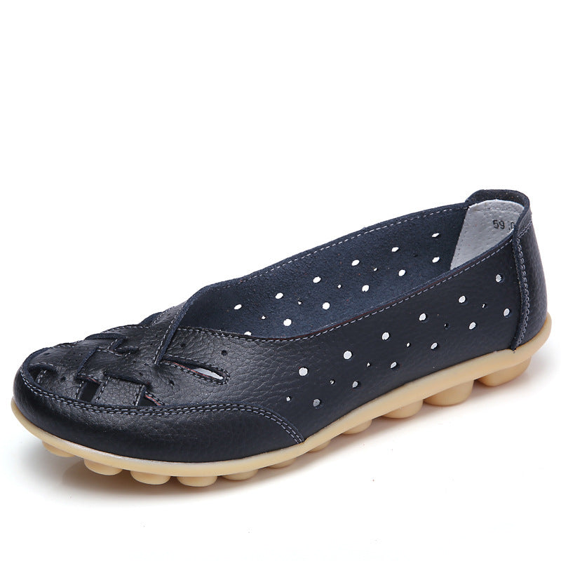 Damen-Loafers mit flacher Sohle – Sommer-Pumps im Mokassin-Stil