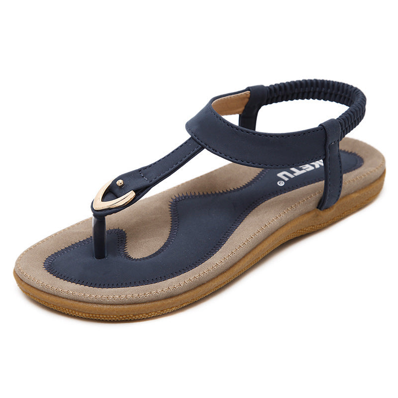 Damen Sandalen, flacher Absatz, sommerlich, weiche Sohle